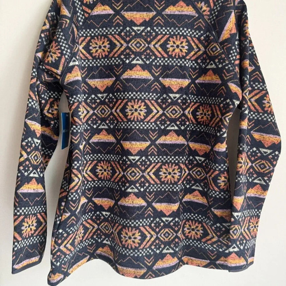 Columbia Sweater Weathe Fleece Crew  Shirt Pullover Nocturnal Pinecones XL - Picture 12 of 13